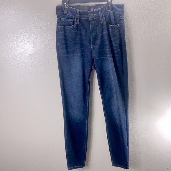 New York & Company Blue Ultra High-Waist Super Skinny Women's Jean Pants Size 4 - Picture 1 of 12